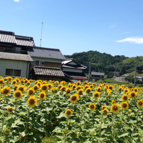 7/14(火)  向日葵畑 満濃町  動画①の画像