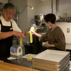 初生パスタ体験！感動の嵐（爆笑）の画像