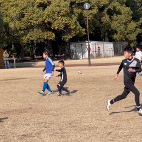 利き足のポイント　ボールの置き場所　ボールの持ち方　ボールコントロールの画像