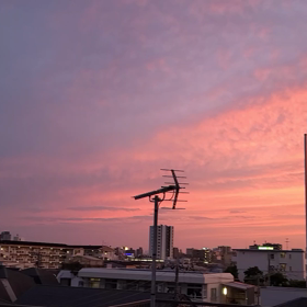 今日の夕日の画像