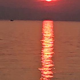 今日の夕日の画像