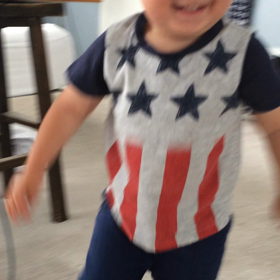 ママの真似でヨガ❗️の画像