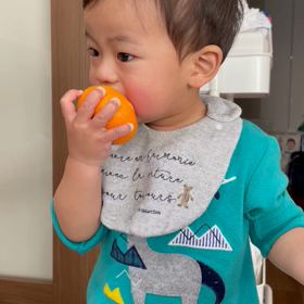 みかんは皮ごとの画像