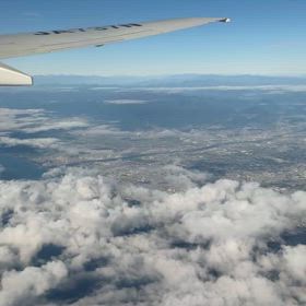 飛行機雲の画像