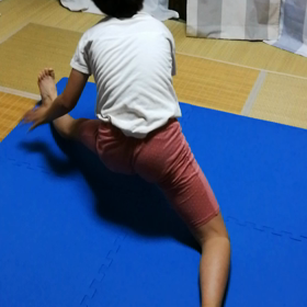 　今日はストレッチの画像
