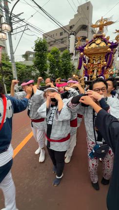 今年の担ぎ納め、根津神社の御祭禮で御神輿を担ぎましたの記事動画