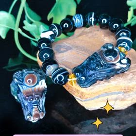 天眼石龍頭パーツとブレスの画像