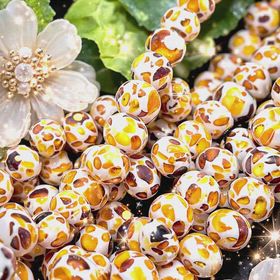 ✨クラックアンバー 連ビーズ✨の画像