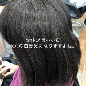 外人風白髪染の画像