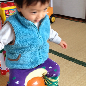 1歳半で体幹トレーニング⁈の画像