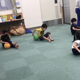 1月21日の体育教室・Aクラス✴️ボール・ころがしドッジ✴️の画像