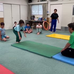5月8日の体育教室・Bクラス✴️開脚前転テスト✴️の画像