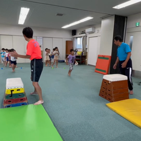 9月14日の体育教室・Aクラス✴️主運動・跳び箱/腕立て開脚跳び✴️の画像