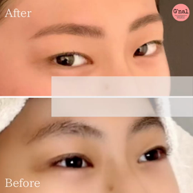 【眉WAX&パーマ】日本人の骨格に合わせた、ふんわり眉デザインの画像