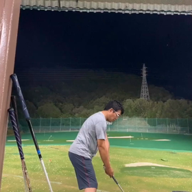 実際に練習場で確認❗️フォーム的には良さげの画像