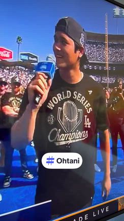 ドジャース優勝のパレード　大谷選手、山本選手はゴッドですの記事動画