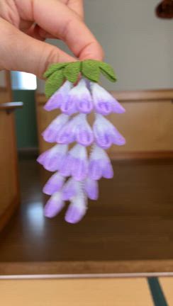 【つまみ細工講座レポ】揺れる藤の花♪♪の記事動画