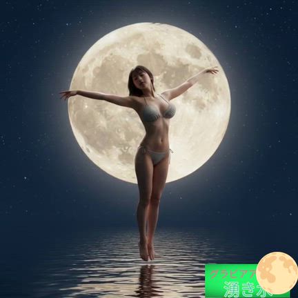 【AI】スーパームーンで喜びのSEXY舞!　グラビアアイドル湧き水の記事動画