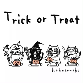 仮装してハロウィンを満喫してる猫たちの画像