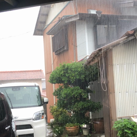 突然の大雨に窓が…開いて…たの画像