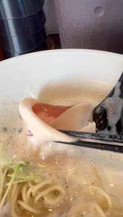 福島須賀川　鶏×麦らら　泡鶏白湯らぁ〜麺塩の記事動画