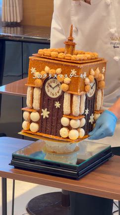 都内で一番高い！？銀座和光の「約13万円クリスマスケーキ」こんなの見たことないよ！の記事動画