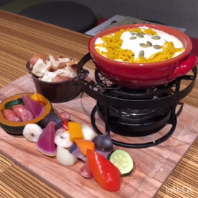 かぼちゃをチーズフォンデュに！ありそうでなかった新感覚デザートが神がかり的な美味しさだった！の画像