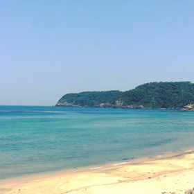 鳥取 浦富海岸で朝ヨガの画像