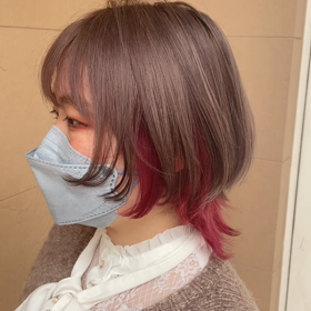 ウルフインナーカラーの画像