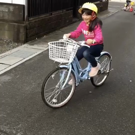 自転車乗れるようになったよ！の画像