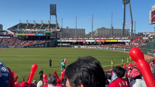 広島 オープン戦を観戦の記事動画