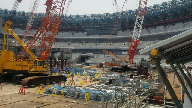新国立競技場の建設現場にの記事動画