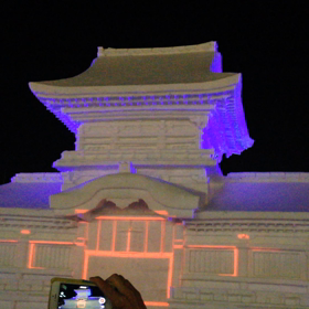 札幌雪祭りの動画 プロジェクション マッピングの画像
