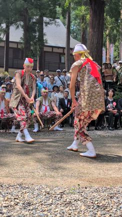 関山神社火祭り 仮山伏演武の記事動画