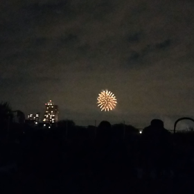 秋の花火はいいですね♫の画像