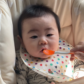 6ヶ月坊ちゃん離乳食の好き嫌いの画像