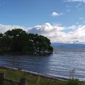 湖国琵琶湖の早朝の風景の画像