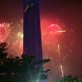 百道花火大会。の画像