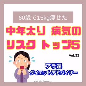 【中年太り 病気のリスク トップ5】の画像