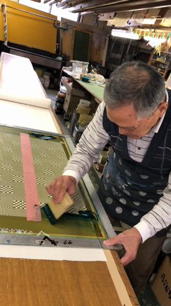 京都の型染職人さんの所への記事動画