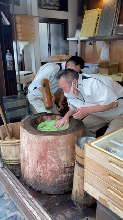神業の超高速餅つきは必見　中谷堂のよもぎ餅　奈良 和菓子 実食レポの記事動画