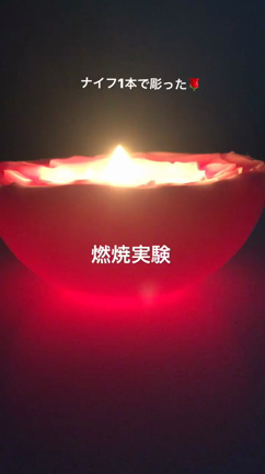 キャンドルカービング燃焼実験！の記事動画