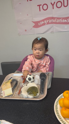 義家族とのシア1歳のお祝いの記事動画