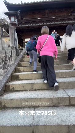 【地獄の785段】こんぴらさん→メンチ→うどん→風呂、完璧すぎる香川1日の記事動画