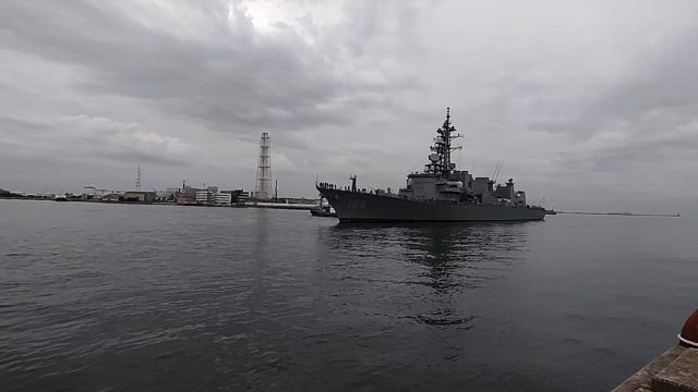 海上自衛隊「護衛艦いなづま」の入港歓迎式典に行って来ました✨の記事動画
