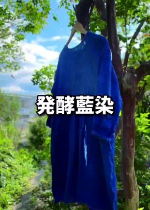 秋分の一日　美しい絞り染めでの発酵藍染め体験会の記事動画