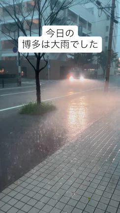 わぁ〜博多はめっちゃ大雨だったよ❣️動画有り(^^)の記事動画