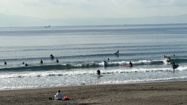 今日の鵠沼海岸　波情報の記事動画