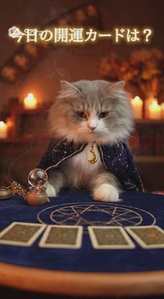 猫占い師が10/22日の開運メッセージをつたえるにゃんの記事動画