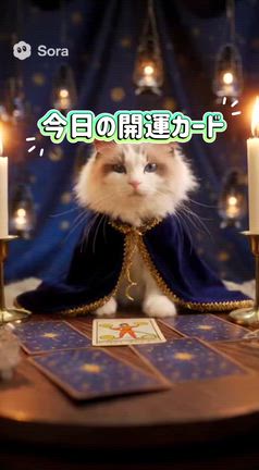 猫占い師が選んだ今日の開運カード。の記事動画